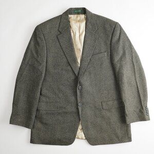 Lauren Ralph Lauren Lambs Wool Blazer Jacket 2 Button Brown Mens Size 46 R